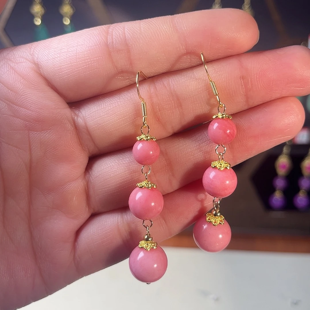 珐琅合金925银耳饰