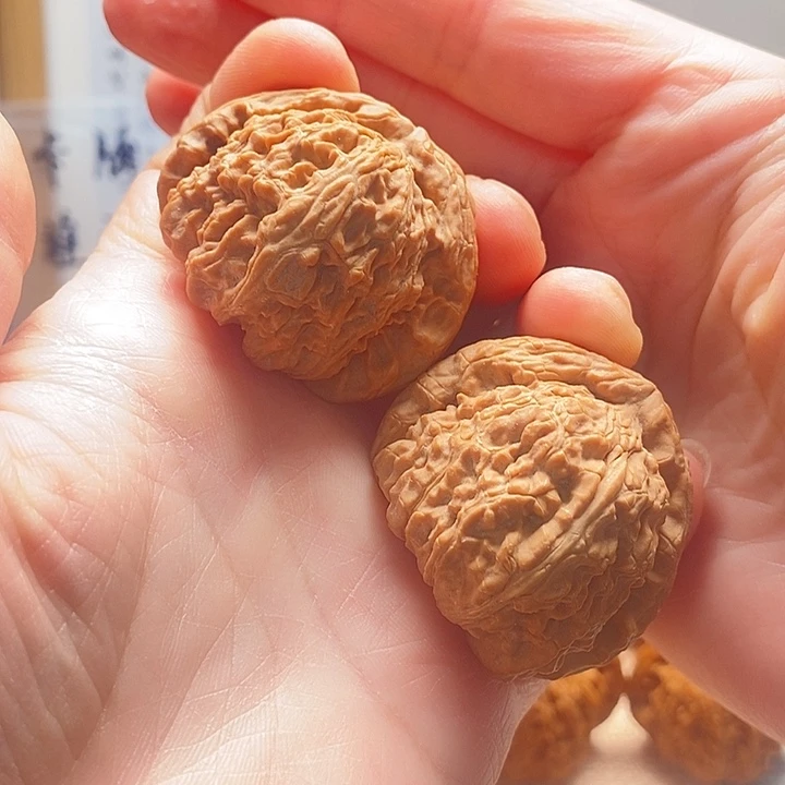 文玩核桃把件白狮子和红鹰是绝配