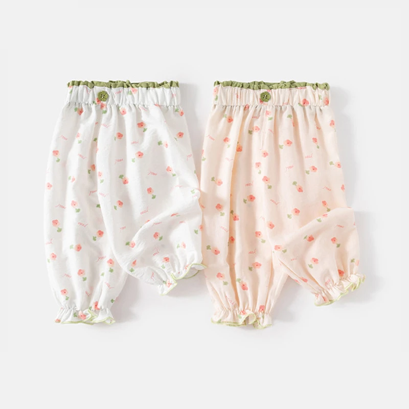 防蚊裤夏装九分裤洋气裤子2025儿童小童女童灯笼裤新款夏季女宝宝
