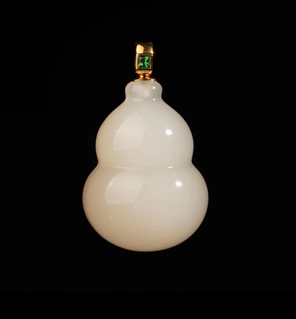【同庆珍品】雪葫｜18k金藕粉葫芦吊坠 26*19*8.8mm不含链 LM09