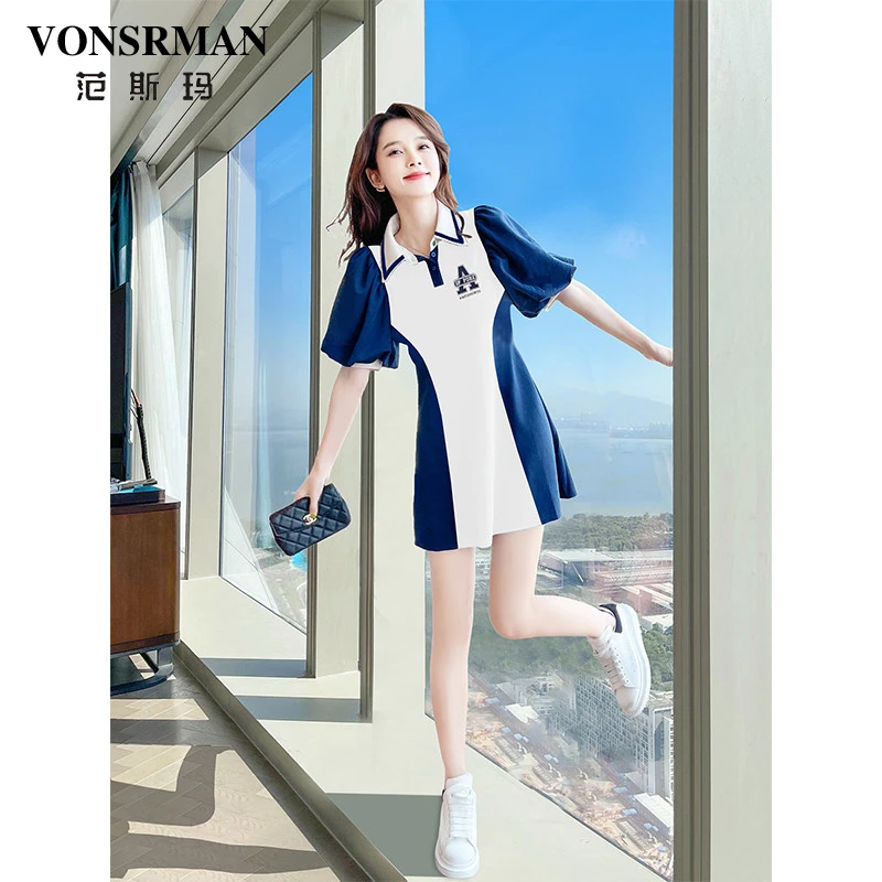 设计感气质裙子夏季女小个子休闲显瘦polo连衣裙夏装2025新款女装