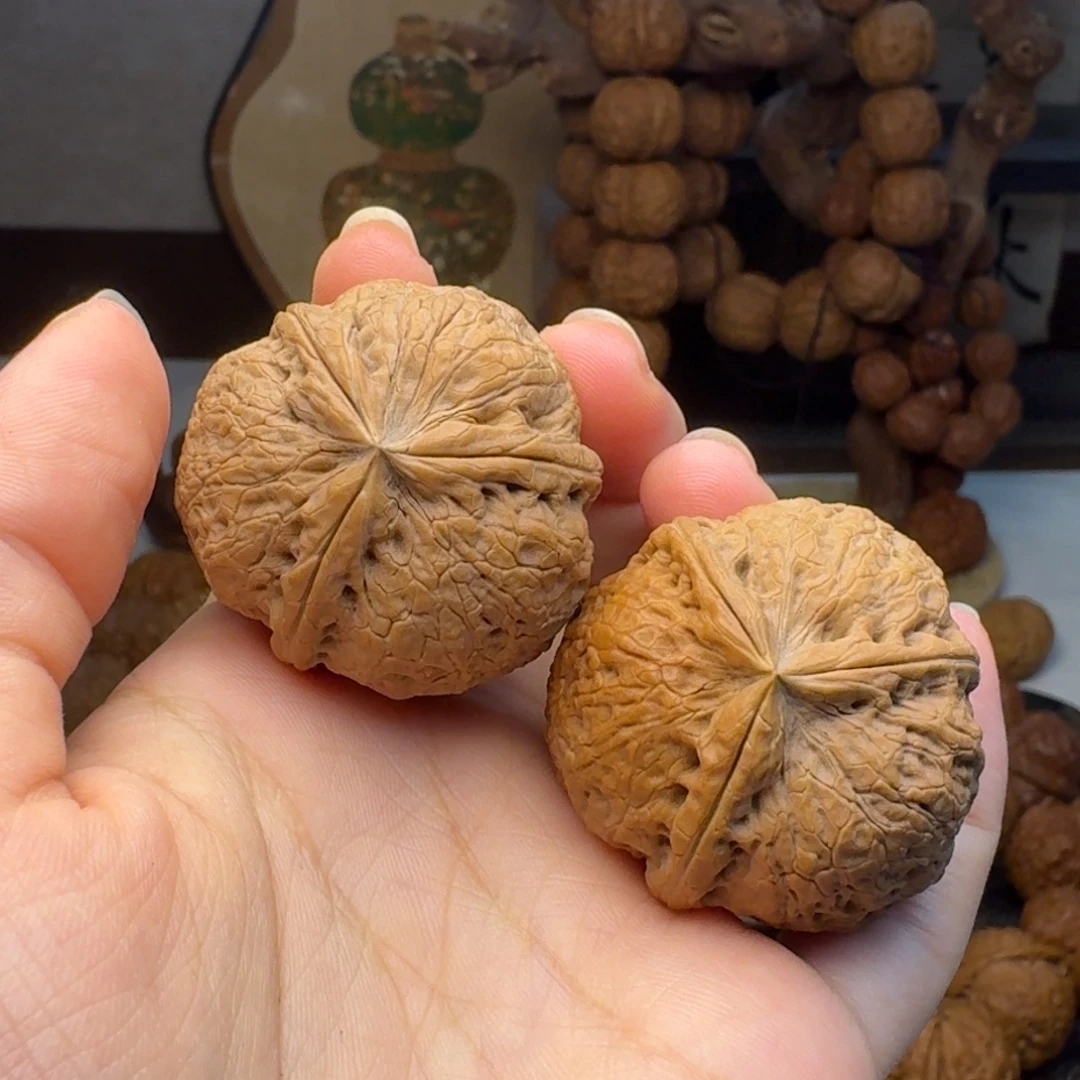 王***叔文玩核桃把件霸王三棱37