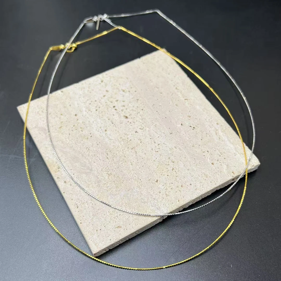 链子925银 【北野珠宝】S925银意工项圈-B31H-135多样性发一50cm