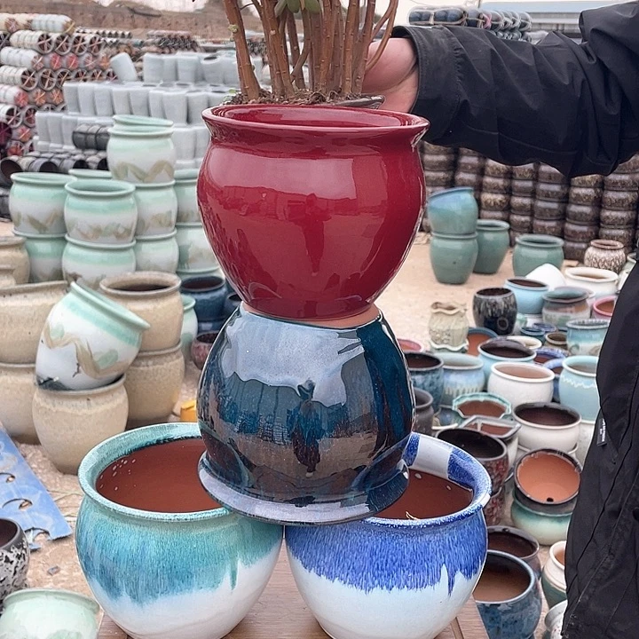 红陶宜兴陶瓷艺术花盆