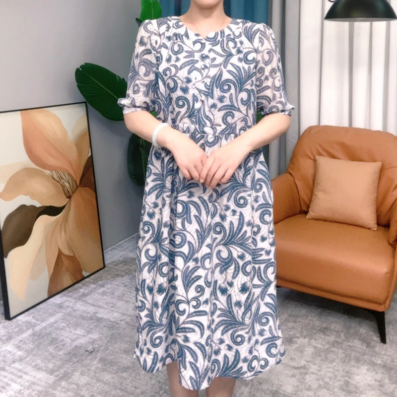 夏季连衣裙时尚洋气百搭过膝裙子女装洋气时尚裙子