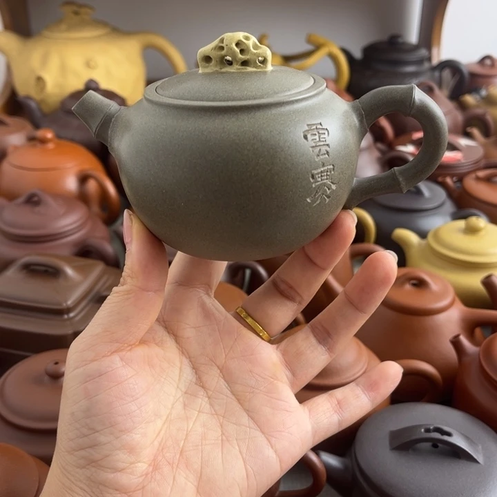 茶壶紫砂200cc青段半手
