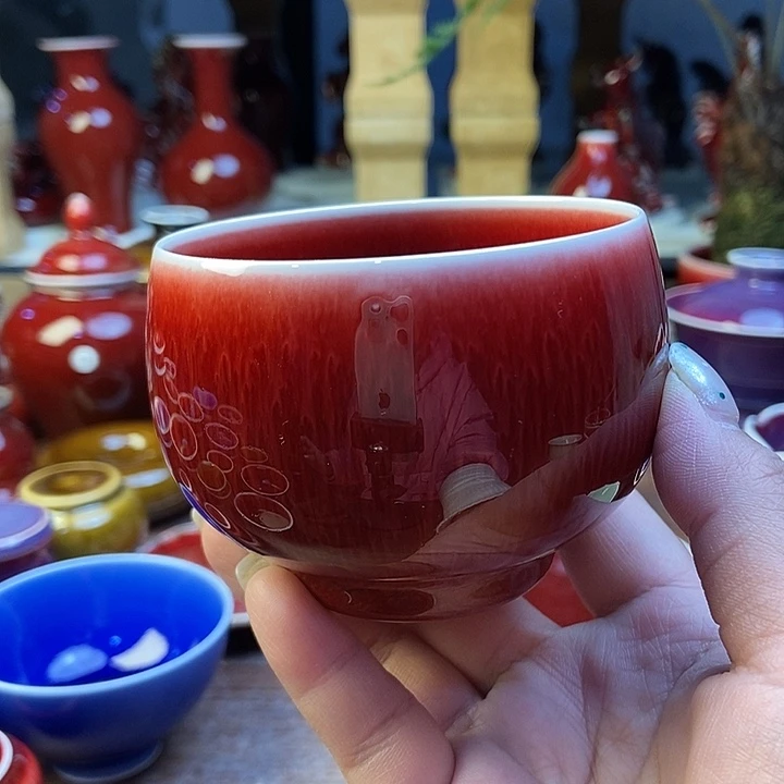 陶瓷景德镇名陶雅玩原矿郎红