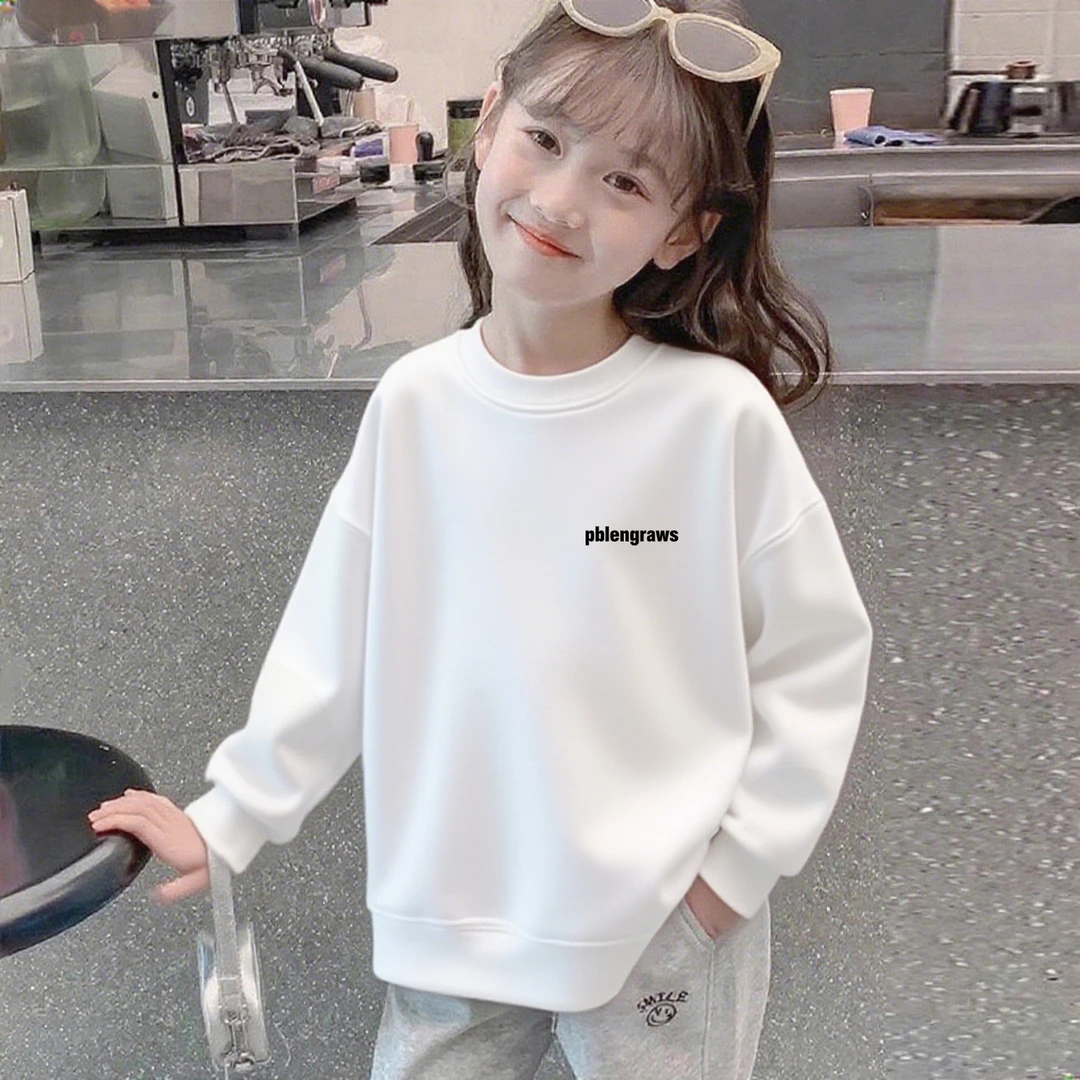 韩版女童卫衣秋装2025新款春秋小女孩衣服加绒儿童宽松圆领上衣潮