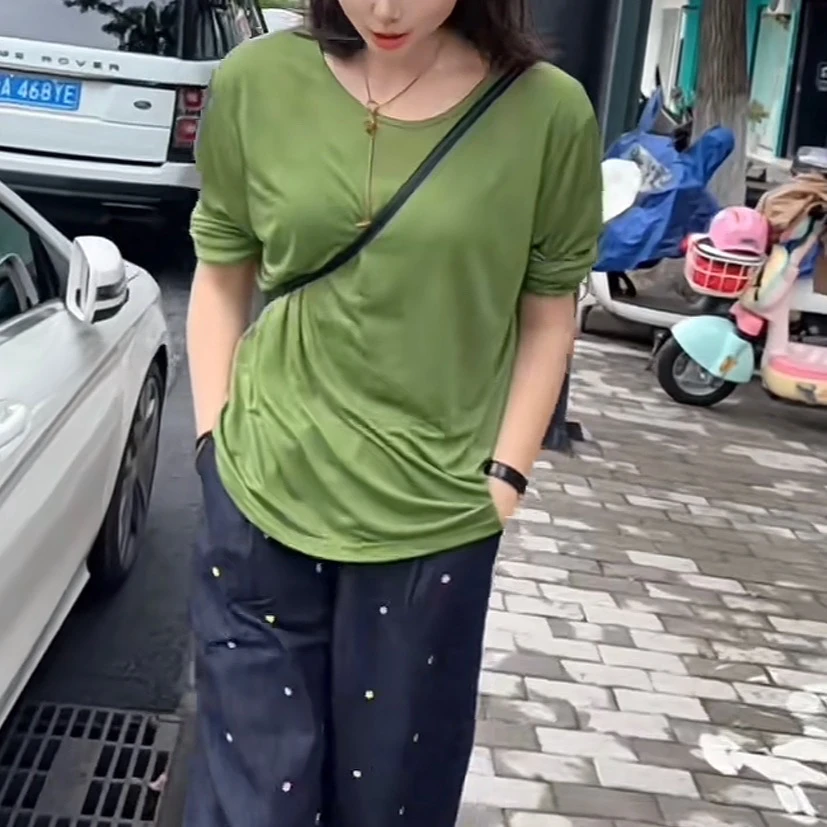 欧货露背设计长袖防晒T恤