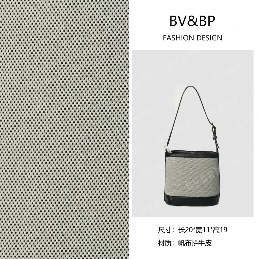 BV&BP· 原创设计 真皮高定单肩手提水桶包   BV24601-熊猫色拼黑