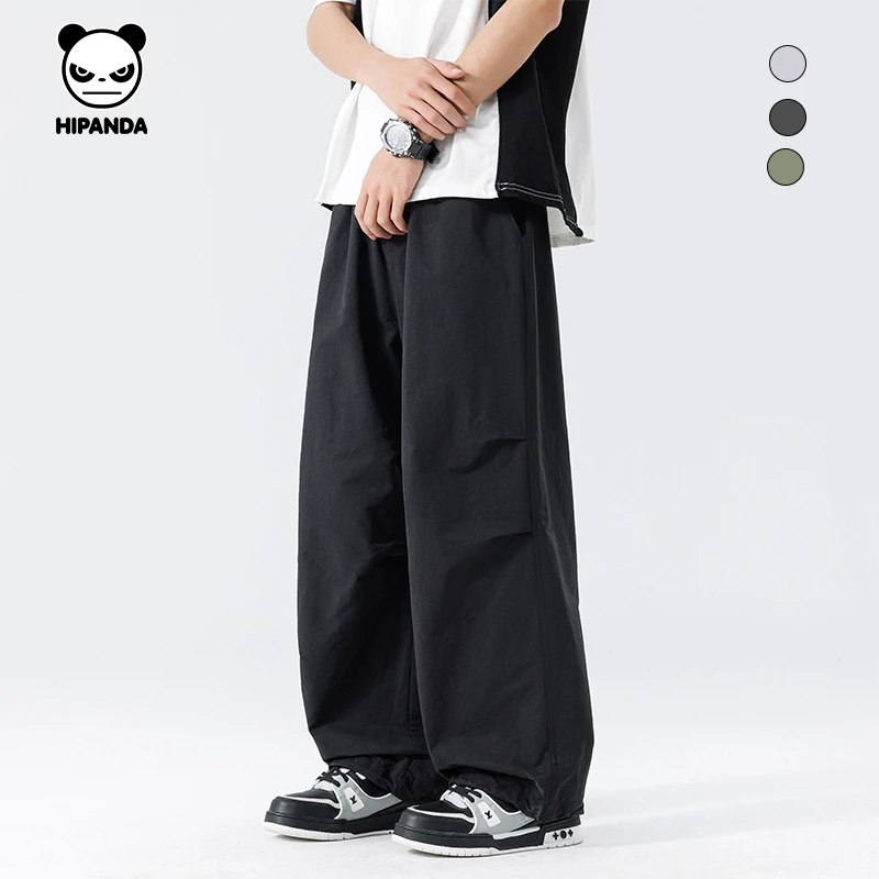 HiPanda美式宽松工装裤男生春秋季潮流宽松直筒裤男款休闲机能裤