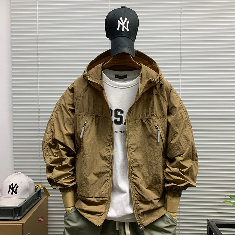 防晒衣外套男士2025夏季薄款休闲宽松潮牌百搭户外透气速干防晒服