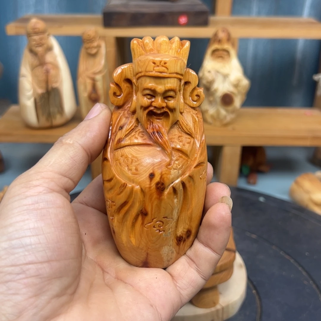 木顺***N崖柏木摆件手把件，