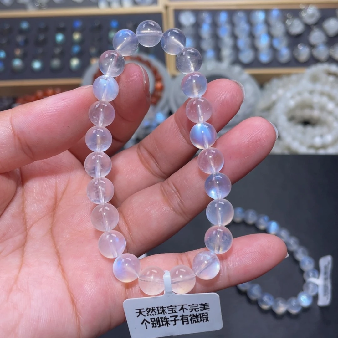 手链未镶嵌长石玲*蓝月光手链8mm