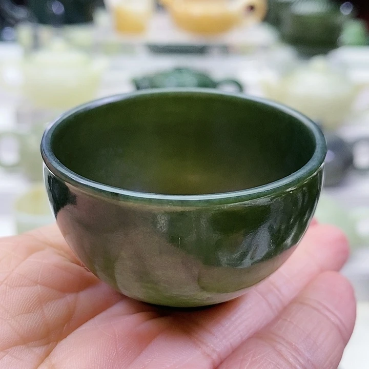 未镶嵌和田玉挂件茶杯50m l