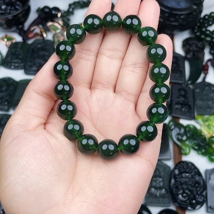 蛇纹石玉未镶嵌手链泰山玉精品12