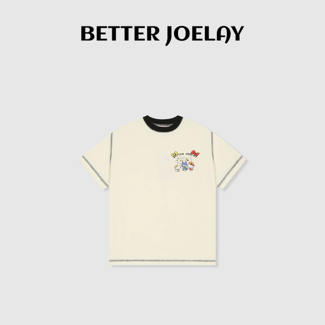 BETTERJOELAY -小版【凯蒂读书会】百搭T恤短袖休闲圆领时尚KH1698