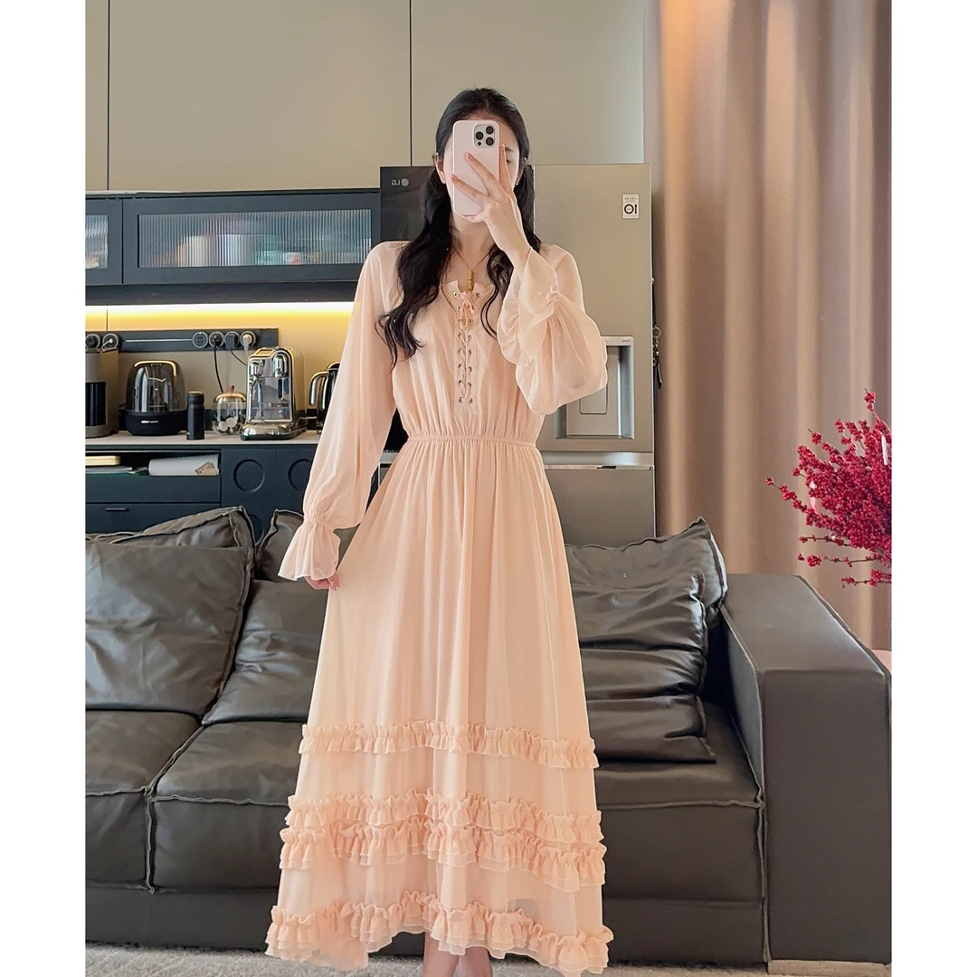 Zwinnie/詹维尼【裸橘蛋糕裙】连衣裙 GZC202501