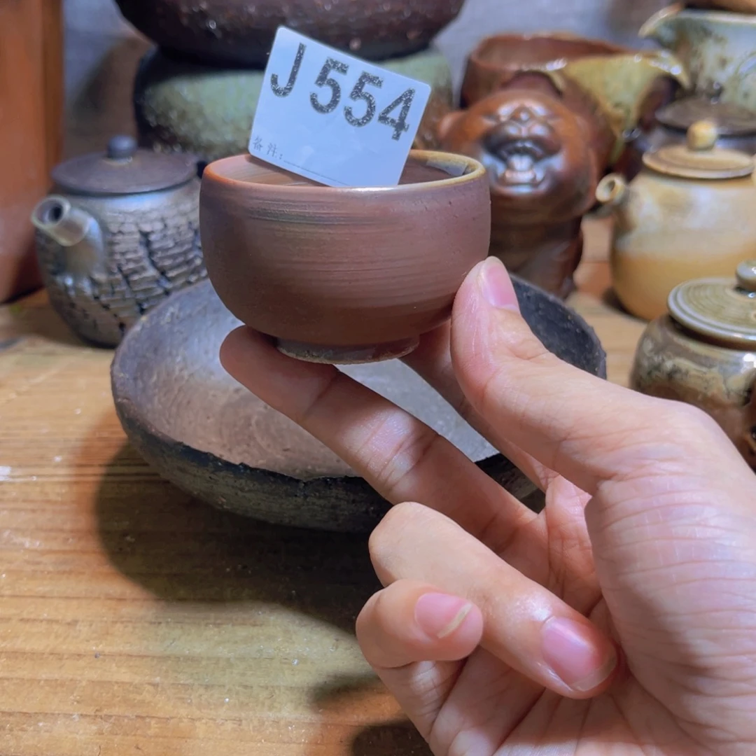纯手工制作工艺（柴烧）裸烧纯手工制作柴烧杯554