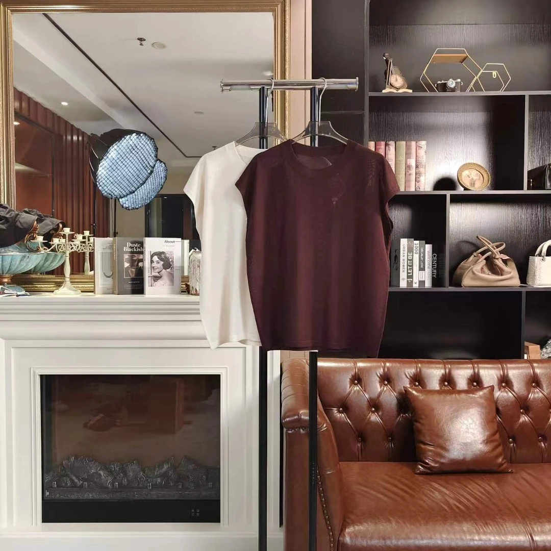 酱紫T | 气质百搭透气圆领DG13113包肩休闲清凉T恤上衣