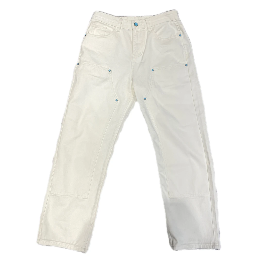 24ss日系复古绿松石伐木牛仔裤-25109