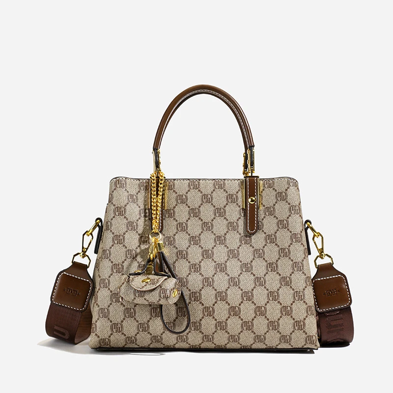 女士手提包2025新款复古印花女包时尚气质妈妈包高级感手提挎包女