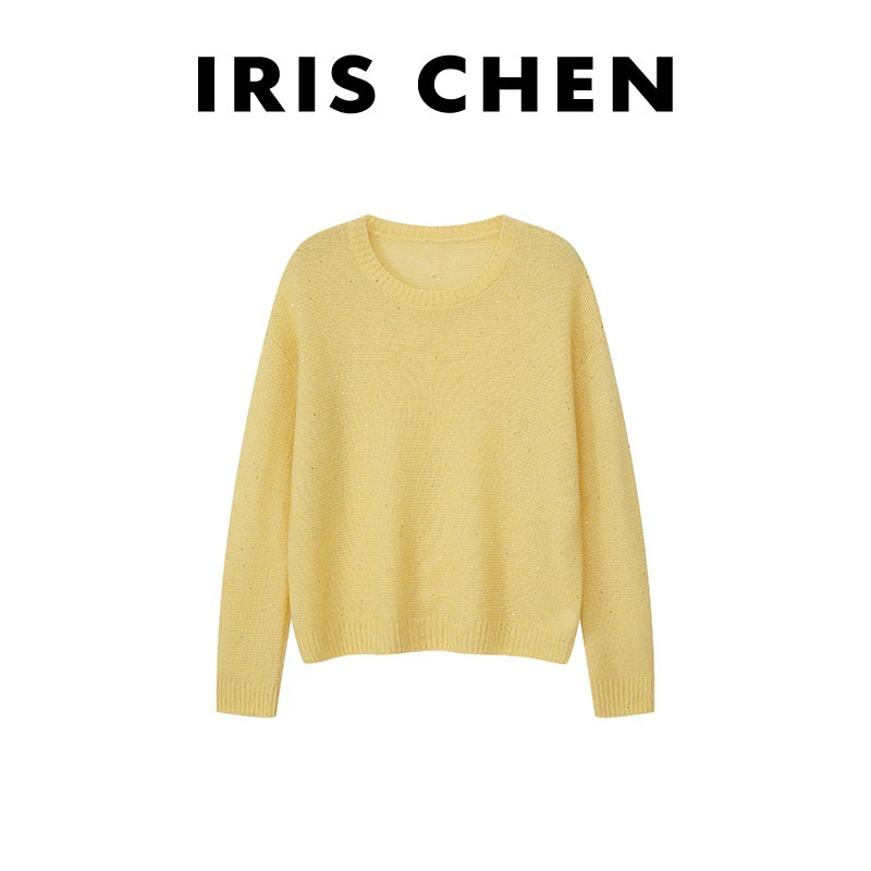 【现货】IRIS CHEN 满天星 25秋冬”天丝羊毛山羊绒醋酸“圆领针织衫