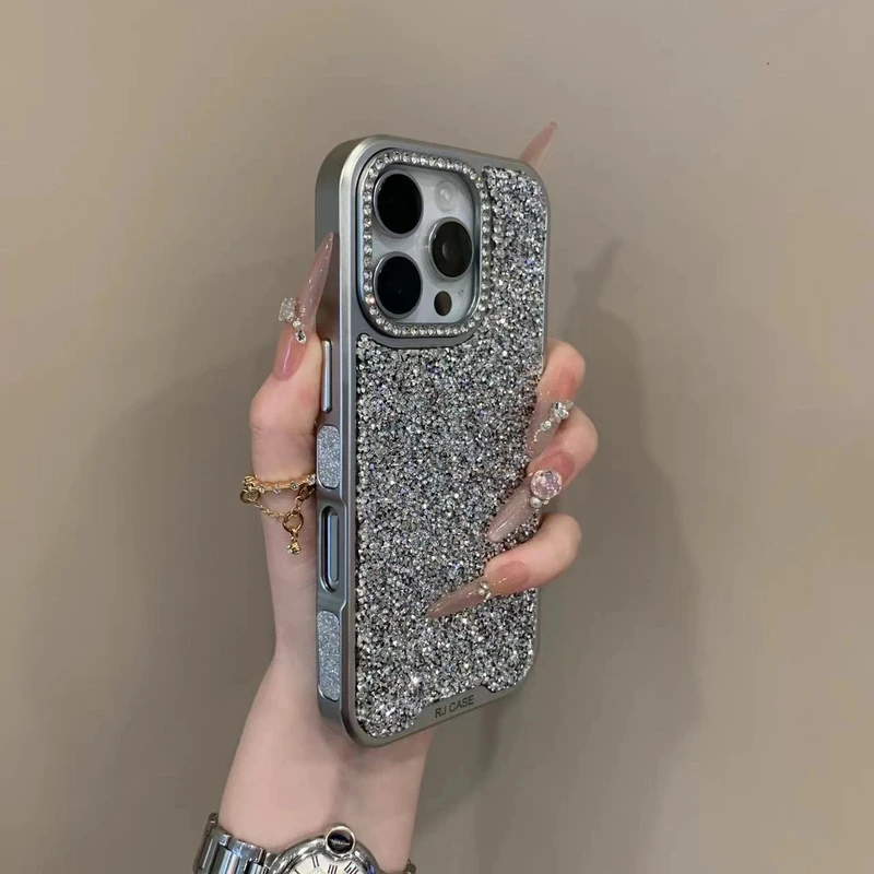 轻奢高级感闪钻适用苹果16promax手机壳iphone15新款14pro硅胶16