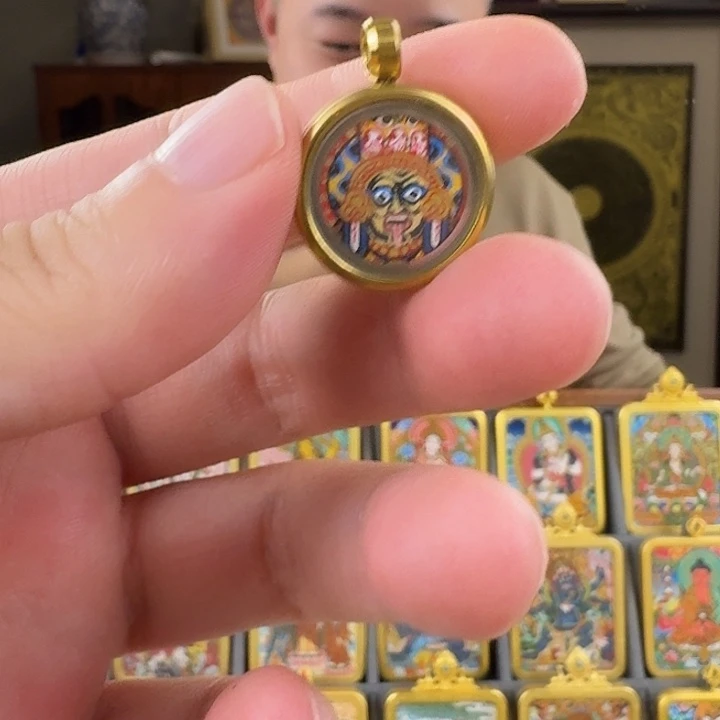 东***家吊坠纯手绘2.0尺寸扎基拉姆唐卡