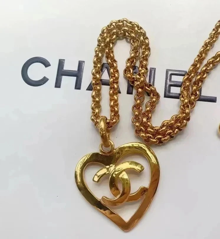 95新 Chanel/香奈儿 Chanel vintage香奈儿中古爱心项链