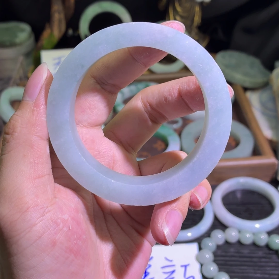 定制翡翠未镶嵌翡翠A货毛胚手镯定制