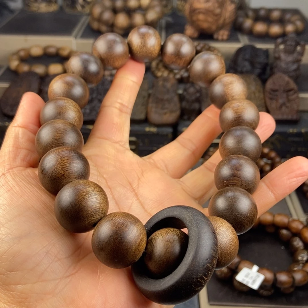 沉香手串天**星越南芽庄白棋