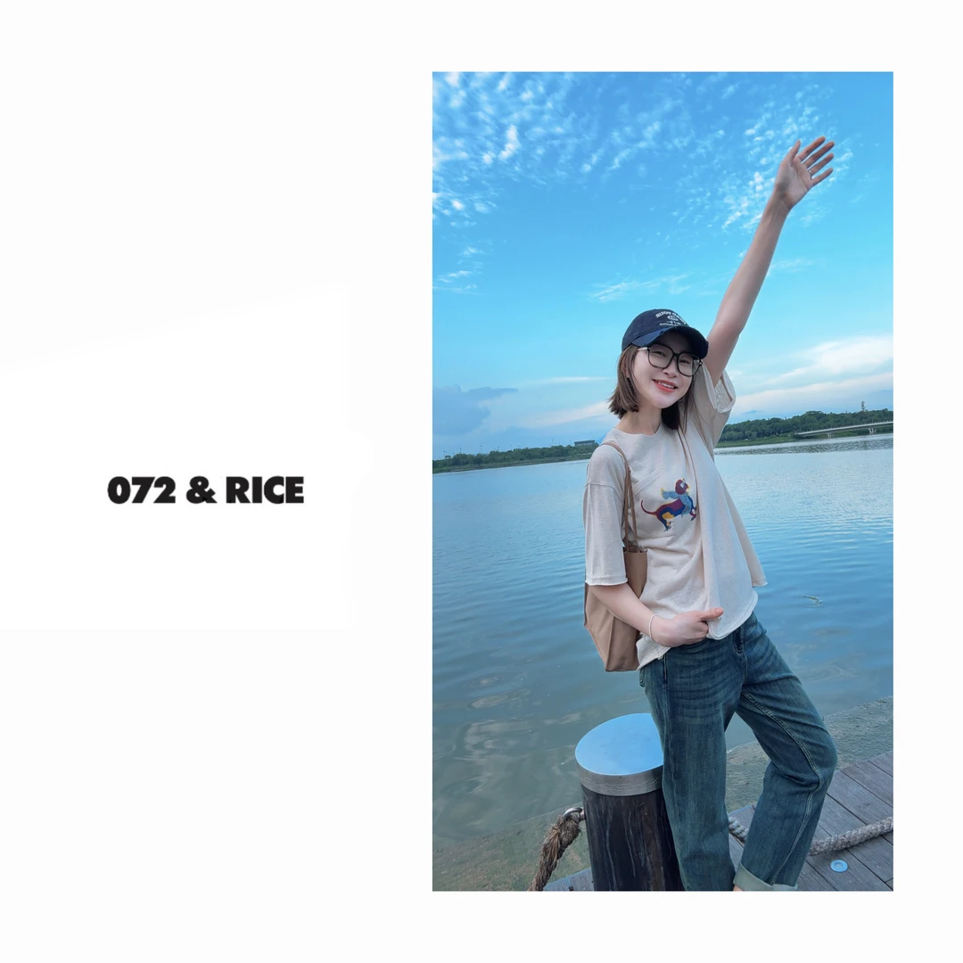 072 & RICE【时髦狗狗】夏季休闲圆领短袖T恤 N-32SZY23