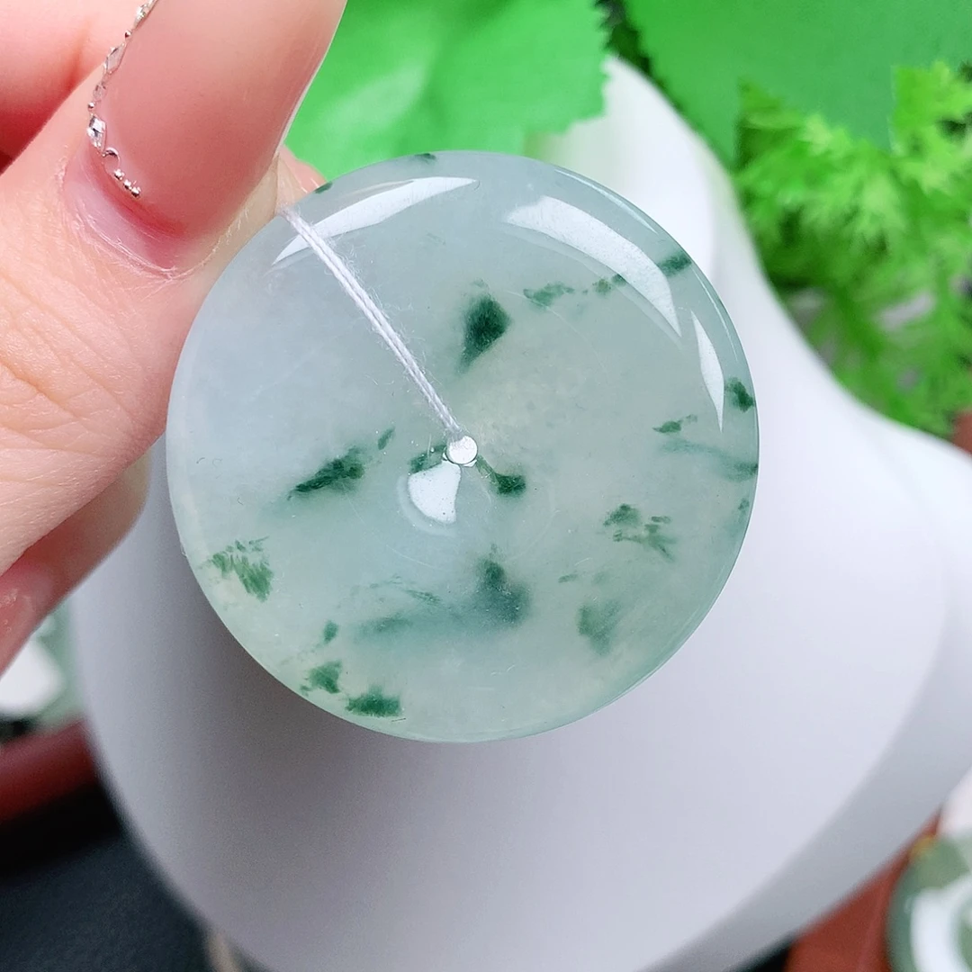 翡翠未镶嵌颈饰平安38-6