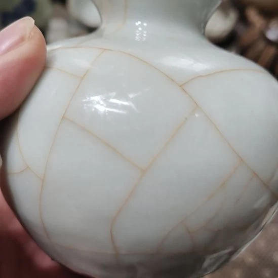 灵***山摆件一件精美龙泉苹果罐全品