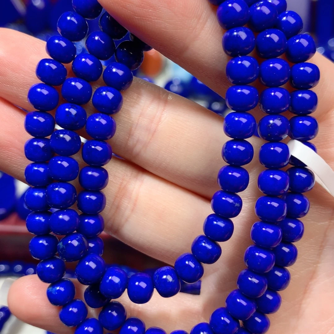 青金石未镶嵌6m老型手链