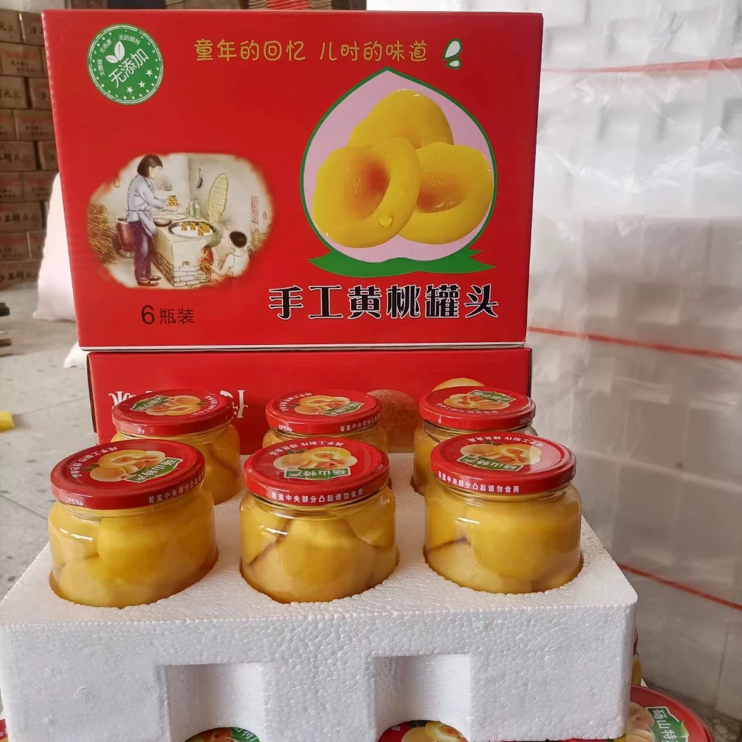 砀山县特产手工新鲜黄桃罐头纯手工制作纯白糖无任何砀添加剂