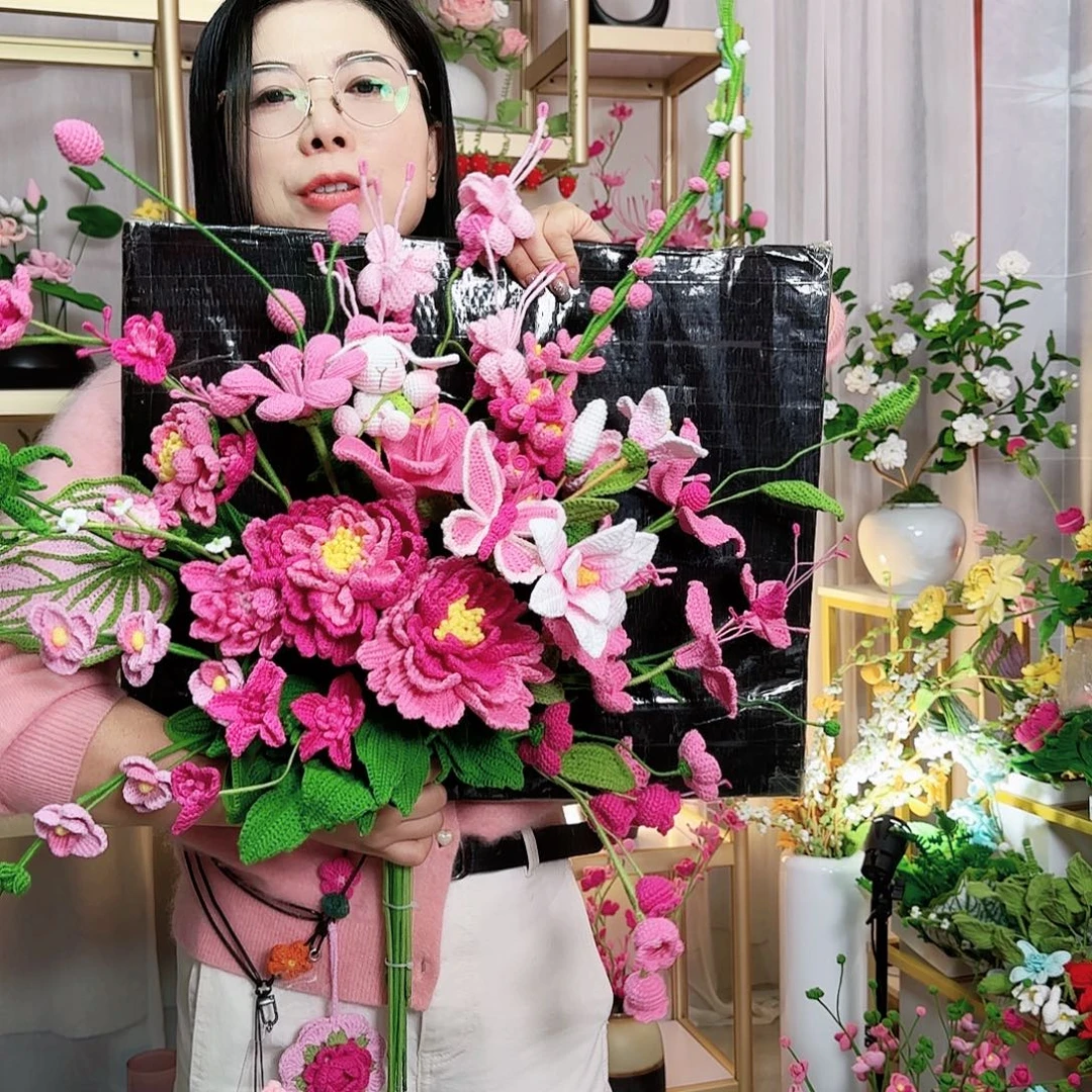 手工钩织设计大花束