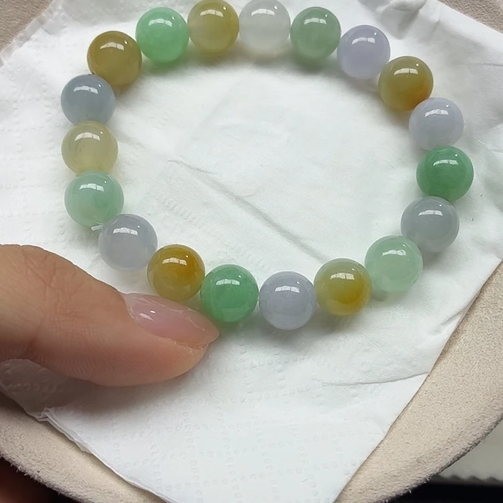 翡翠未镶嵌手链天然缅甸翡翠A货卡10