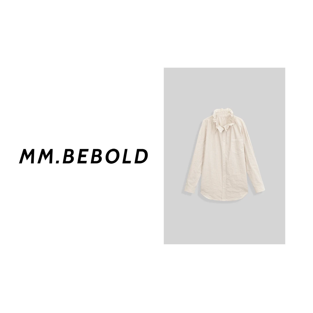 【妙姐精选】洋气花边领格子衬衫MQJ2087