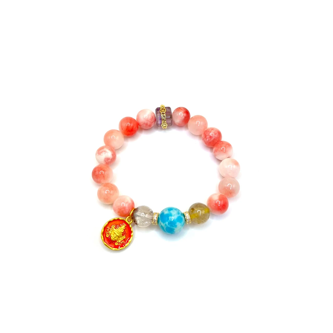 合金手链 「Richer」灰灰SM-14090617红纹海纹紫方糖手链