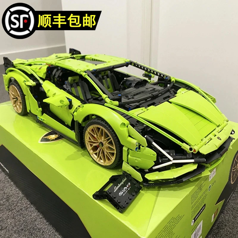 【顺丰包邮】1:8兰博基尼积木跑车拼装玩具高难度汽车积木 3696颗粒