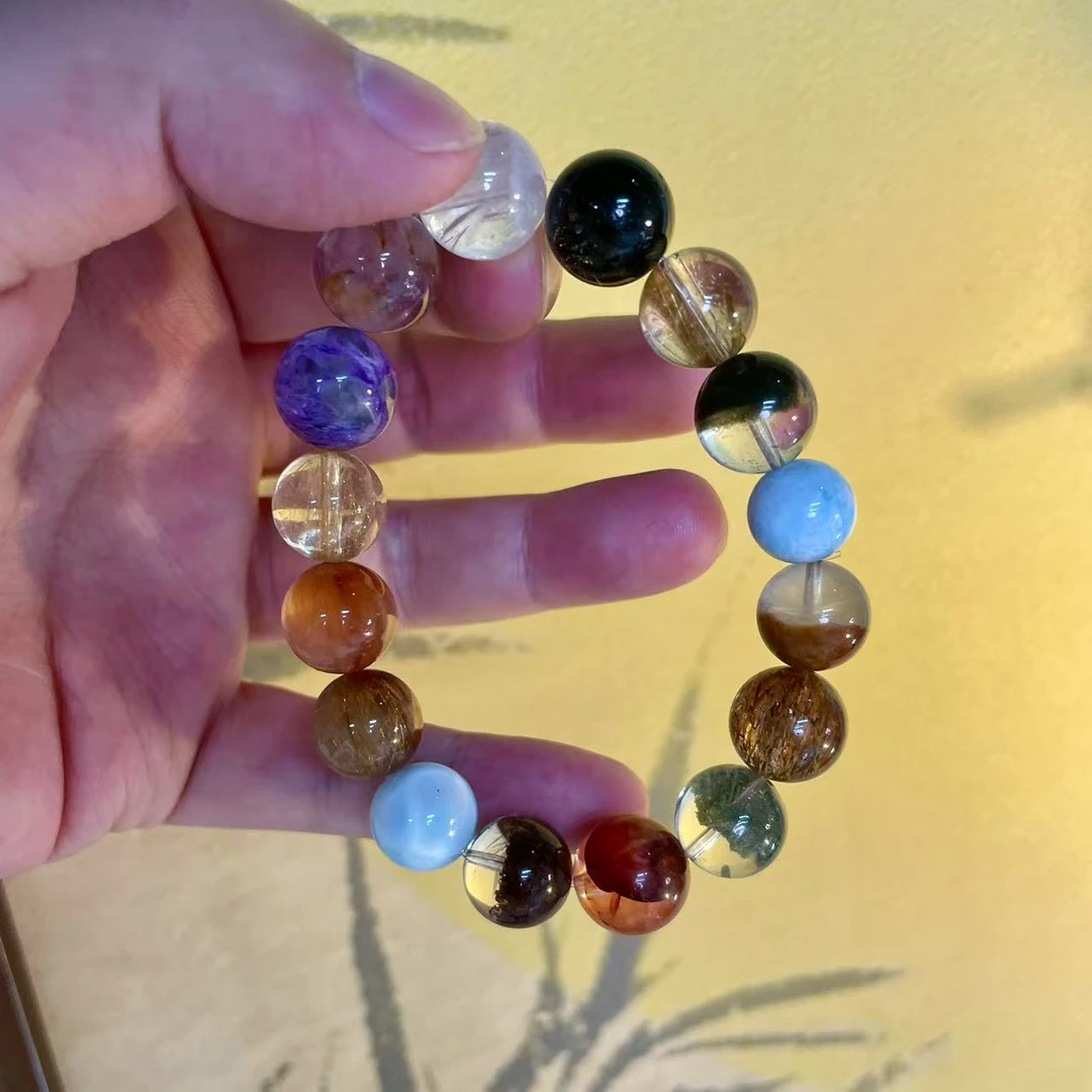 轻奢珠宝天然水晶多宝单圈手链多宝手串百搭时尚创意串 多样性发1