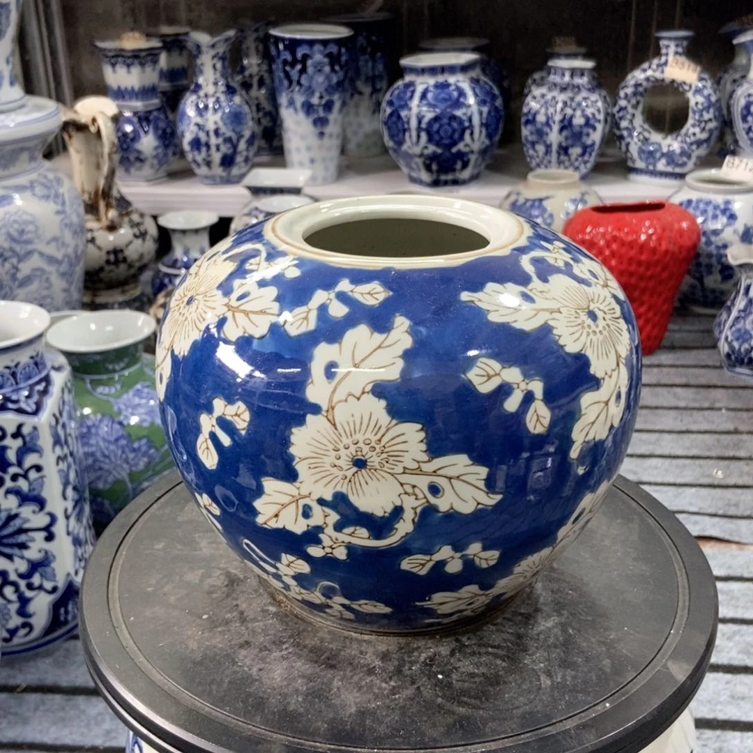 摆件微瑕手绘釉下彩