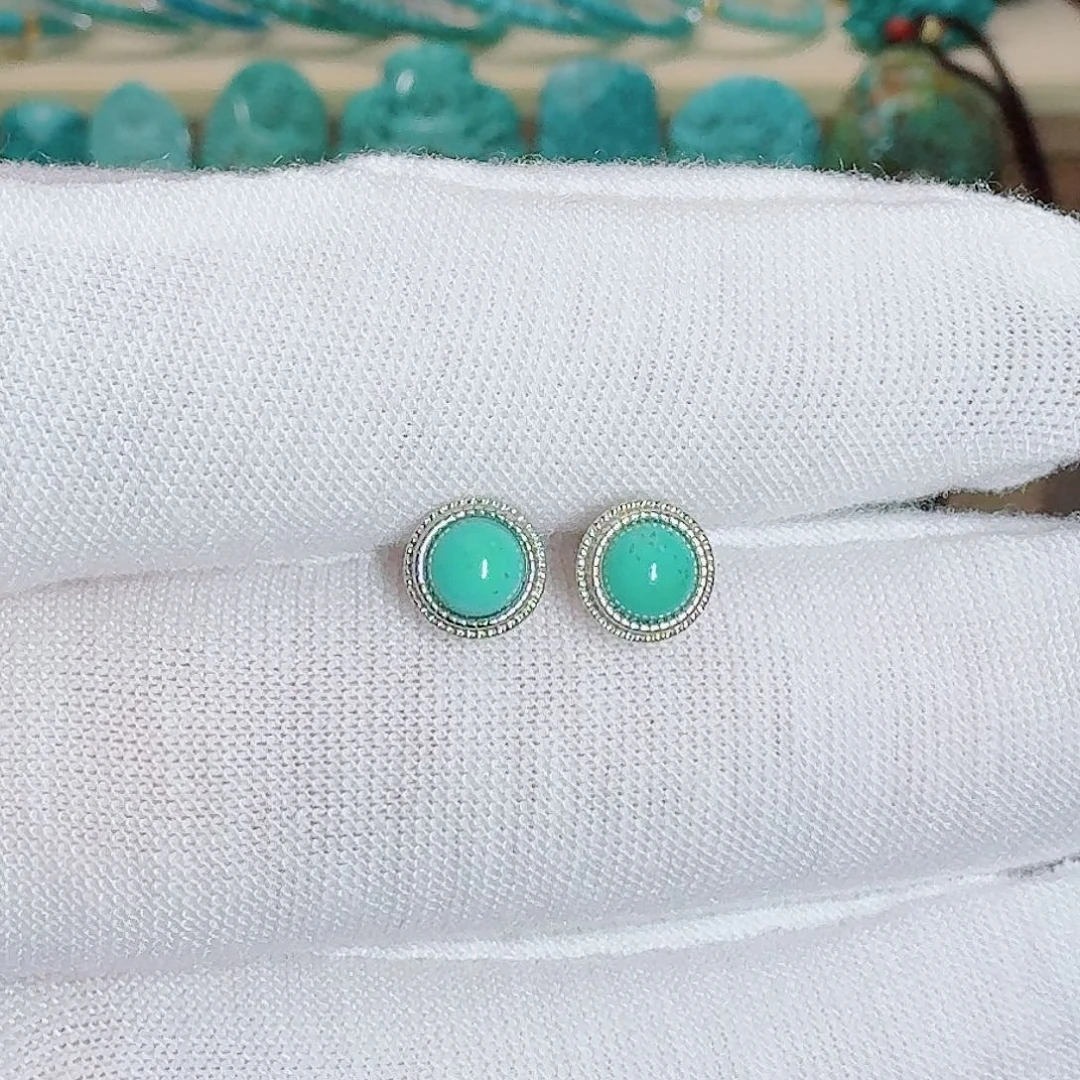 绿松石银S925镶嵌珠宝奇石