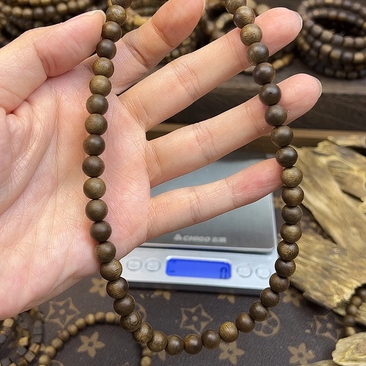 沉香碎屑沉香08圆珠双圈11克