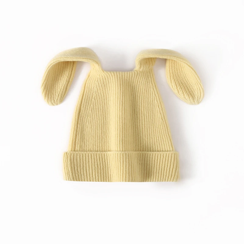 YIGUIFEI/懿贵妃秋冬新款纯羊绒针织儿童兔耳帽516