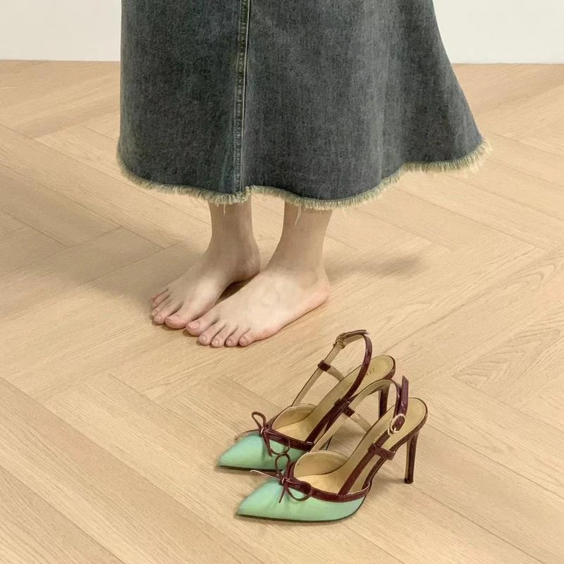 【澳门专柜正品】配裙子包头凉鞋女2025新款夏仙女法式绝美不累脚小