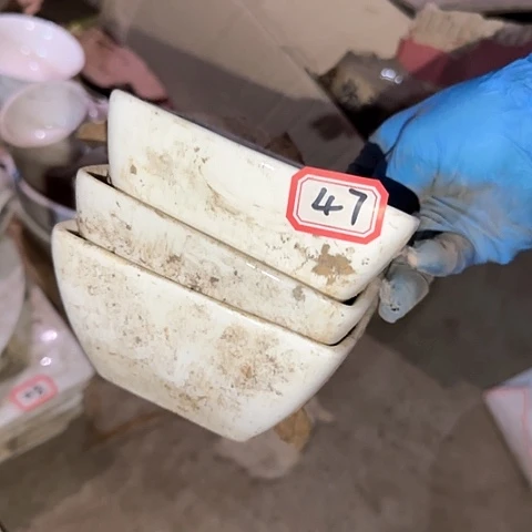 瓷片国营厂库存微瑕10厘米47