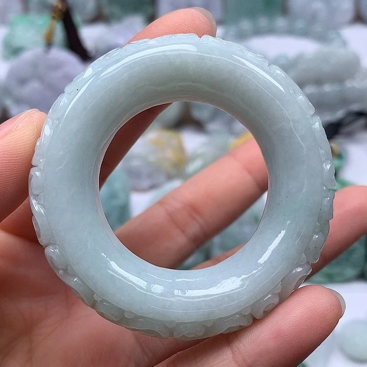 翡翠未镶嵌颈饰仿古平安扣福利